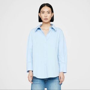 Anine Bing Mika Shirt. Blue. Size Small. Like new.